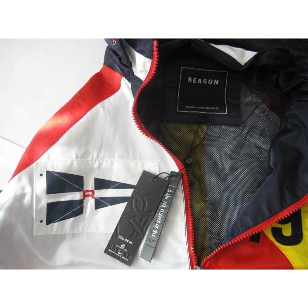 New W/ Tag Reason Half Zip USA Flag 1992 Pullover Hoodie Size Medium - Picture 9 of 10